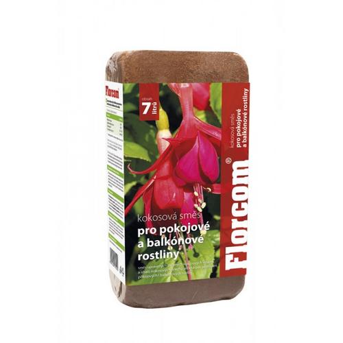Florcom kokosový substrát pre balkónové a izbové rastliny 450 g  - Florcom substrát pre bylinky a korenie Quality 20 l | T - TAKÁCS veľkoobchod