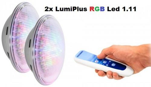 ASTRALPOOL sada 2 ks LED žiaroviek LumiPlus Wireless 1.11 RGB PAR56 + dialkové ovládanie , 27 W , 1100 lm - ASTRALPOOL svetlo MINI kov / nerez | T - TAKÁCS veľkoobchod