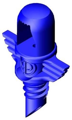 Single Piece Jet Strip Blue/dostrek2,4m/1bar - Delta drip ( end line) kvapkovač s hrotom 0-6 l/h, 25 ks/bal | T - TAKÁCS veľkoobchod
