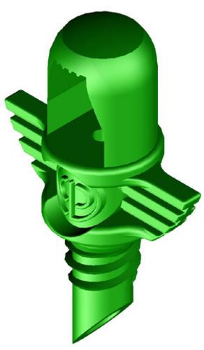 Single Piece Jet Strip Green/dostrek3,2m/1bar - Ottima PC 360°, 30l/hod, end - line, hrot 150 mm, 25/1000ks - box | T - TAKÁCS veľkoobchod