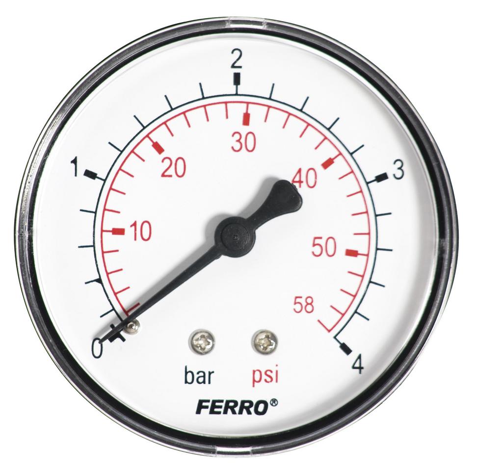 Manometer 1/4", 0-10bar - zadný vývod