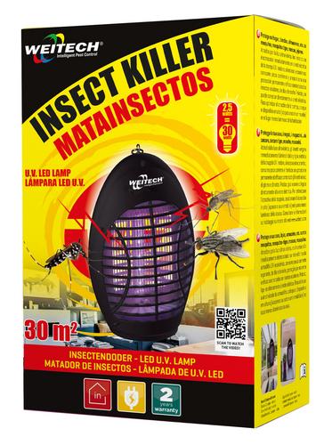 Weitech LED UV lapač hmyzu 30 m2