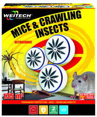 Ultrazvukový odpudzovač proti škodcom 45m2, 3ks v balení (napájaný so siete) - | T - TAKÁCS Veľkoobchod