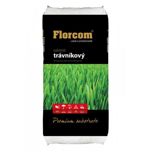 Florcom trávnikový substrát s kremičitým pieskom Premium 40 l